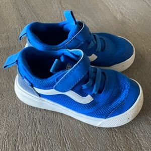 Blue and White Vans Rapidweld